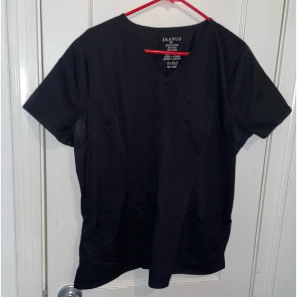 Jaanuu Black Scrub Top - Size XL​​​​ - Picture 1 of 7